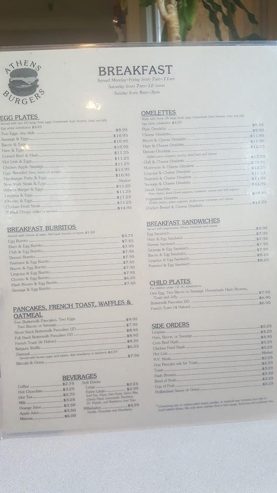 Athens Burger Restaurant Menu image 4